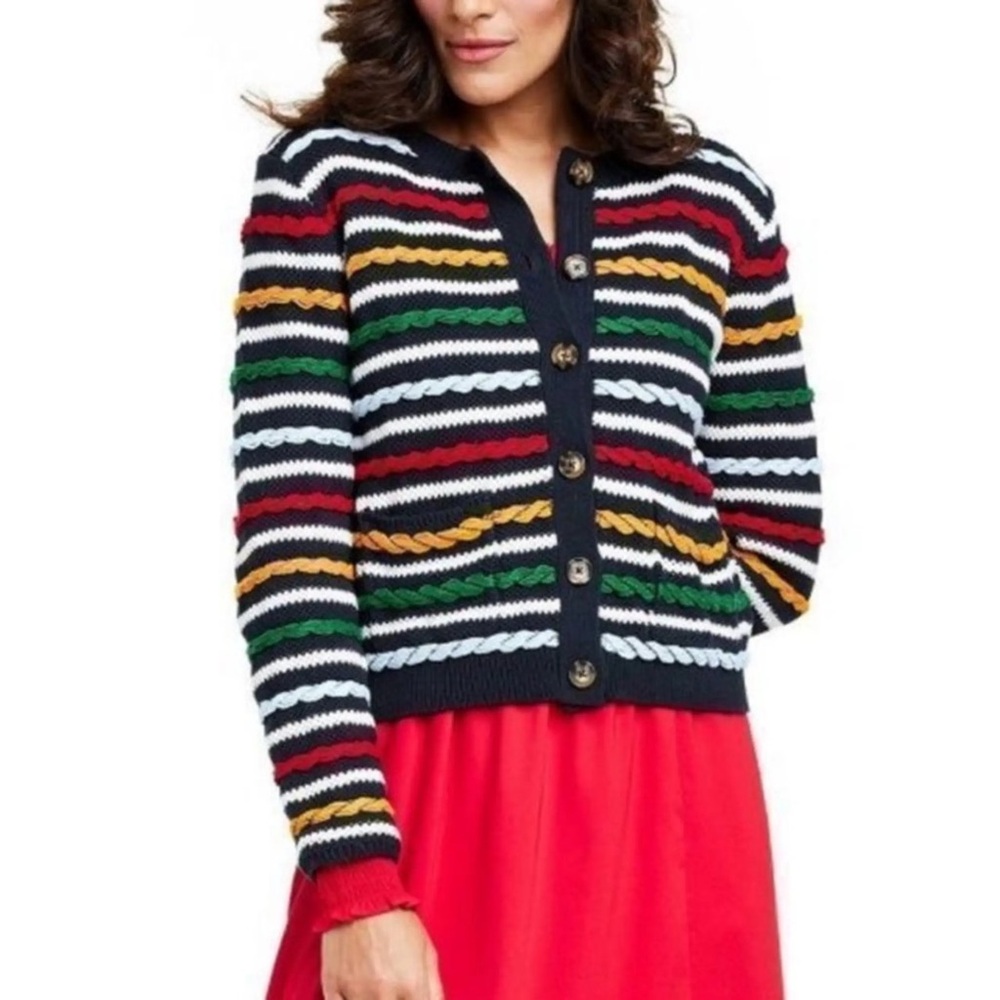 La Ligne x Target Textured Striped Cardigan Sweater XS